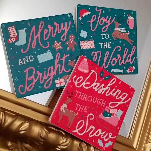 ❗ Retro Holiday Coaster Set❗ - Picture 3 of 3